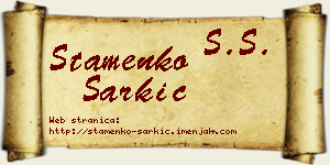 Stamenko Šarkić vizit kartica